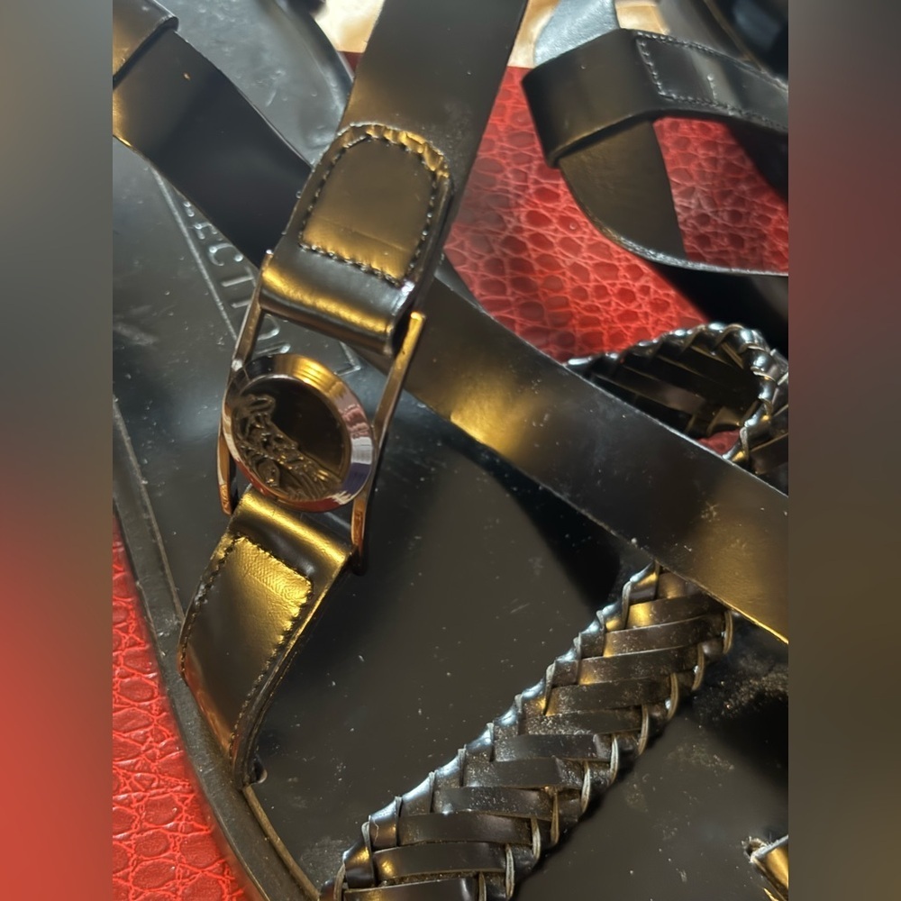 Versace Collection Strappy Leather Sandals - Picture 10 of 10